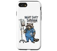 Drôle de Docteur infirmière Nuit survivant Raton Laveur caféine IV Coque pour iPhone SE (2020) / 7/8