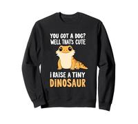 Drôle de Dragon Barbu avec Inscription I Raise A Tiny Dinosaur Sweatshirt