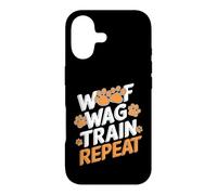 Drôle de Dressage de Chien - Woof Wag Train Repeat Coque pour iPhone 17
