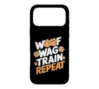 Drôle de Dressage de Chien - Woof Wag Train Repeat Coque pour iPhone 17 Pro Max