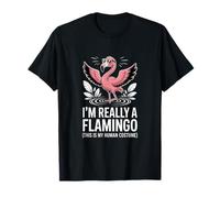 Drôle de Flamant Rose Disant « Im Really A Flamingo Human » T-Shirt