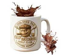 Drôle de golf | Récipient en céramique pour boissons de 350 ml, pour chocolat chaud, pour pères maris, grands-parents, amateurs de sport, parcours de golf, bureau, maison anniversaire, retraite de