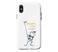Drôle de Golf Swing Dur au Cas où Vous frappez Coque pour iPhone X/XS