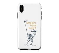 Drôle de Golf Swing Dur au Cas où Vous frappez Coque pour iPhone XS Max