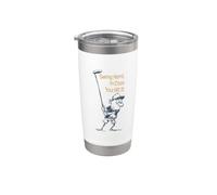 Drôle de golf swing dur au cas où vous frappez Gobelet isotherme en acier inoxydable double paroi