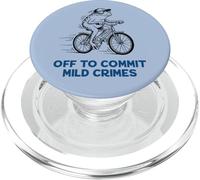 Drôle de Grenouille à vélo pour commettre des Crimes légers Meme PopSockets PopGrip pour MagSafe