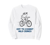 Drôle de Grenouille à vélo pour commettre des Crimes légers Meme Sweatshirt