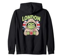 Drôle de Grenouille en colère à Londres, Royaume-Uni Voyage Fun Sweat à Capuche