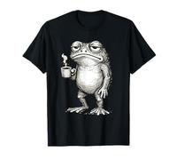 Drôle de Grenouille grincheuse Buvant du café Crapaud Design Homme Femme T-Shirt