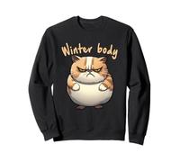 Drôle de Gros Chat en Colère Winter Body Mauvaise Humeur Sweatshirt
