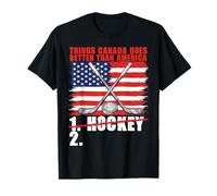 Drôle de Hockey Le Canada Meilleur Que l'Amérique Canadien T-Shirt