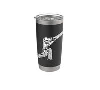 Drôle de jeu de cricket Garçon Cricketer Bat-and-Ball Game Gobelet isotherme en acier inoxydable double paroi