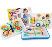 Drôle De Jouet De Croissance, Kit De Clous En Forme De Champignon, Puzzle, Image En Mosaïque 3d, Jouets Assemblés, Bricolage, Dessin, Cadeau Pour Bébés Et Enfants, 296 Pièces