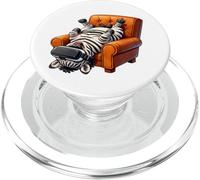 Drôle de Joueur Zebra avec Casque VR PopSockets PopGrip pour MagSafe