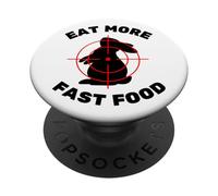 Drôle de Lapin Chasse pour Les Chasseurs mangent Plus de Restauration Rapide PopSockets PopGrip Adhésif