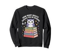 Drôle de Lecture en Disant Combien de Nuits Chouette Mignonne Sweatshirt