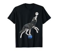 Drôle de Loup en équilibre sur Une planète T-Shirt