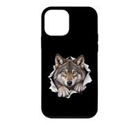 Drôle de Loup regardant Un Adorable Amoureux des Animaux du Zoo Coque pour iPhone 12 Mini