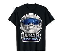 Drôle de Lune endormie journée de Repos Lunaire T-Shirt Graphique avec Valeur