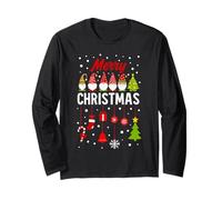 Drôle de Lutin de Noël T-Shirt Joyeux Noël Manche Longue