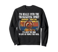 Drôle de Main de Dinde avec Inscription « I'm Really Into The Thanksgiving Spirit » Sweatshirt