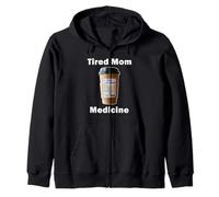 Drôle de Maman fatiguée médecine Amant de café Ordonnance Sweat à Capuche