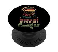 Drôle de mème "Je n'ai jamais tué un lion de montagne, mais PopSockets PopGrip Adhésif