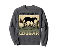 Drôle de mème "Je n'ai jamais tué un lion de montagne, mais Sweatshirt