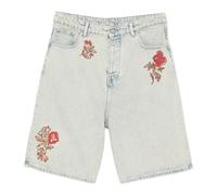 Drole de Monsieur - Short Jean Brodé Fleurs - Homme - Shorts - Bleu - Taille: S