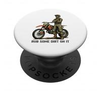 Drôle de Motocross, d'enduro, d'enduro et d'amour, en Disant : Frottez Un Peu de Terre Dessus PopSockets PopGrip Adhésif