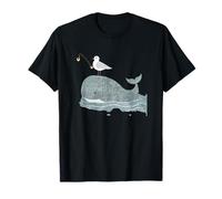 Drôle de Mouette sur la Baleine - Art de l'océan Nordique T-Shirt