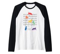 Drôle de Musique Beagle LGBT Jouant avec Une Note Manche Raglan