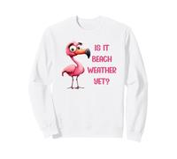 Drôle de Neige d'hiver est-il Encore Temps à la Plage ? Sweatshirt