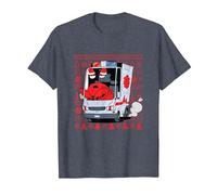 Drôle de Noël Moche et ambulancier en Forme de Crabe | Joyeux Noël d'urgence T-Shirt, Homme, Bleu Chiné, M