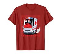 Drôle de Noël Moche et ambulancier en Forme de Crabe | Joyeux Noël d'urgence T-Shirt, Homme, Canneberge, M