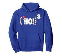 Drôle de Noël Santas Ho Ho Ho ou Ho3 Design 2 Sweat à Capuche, Unisexe pour Adultes, Bleu Royal, XL
