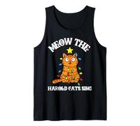 Drôle de Noël Sarcastique méchant Miaou Les Chats Harold chantent Débardeur