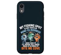 Drôle de pêche spot Bite Me Cove Pêche hilarante pêcheurs Coque pour iPhone XR