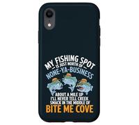 Drôle de pêche spot Bite Me Cove Pêche hilarante pêcheurs Coque pour iPhone XR