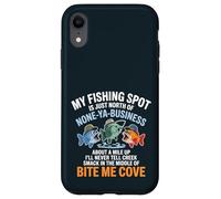 Drôle de pêche spot Bite Me Cove Pêche hilarante pêcheurs Coque pour iPhone XR
