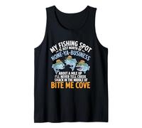 Drôle de pêche spot Bite Me Cove Pêche hilarante pêcheurs Débardeur