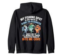 Drôle de pêche spot Bite Me Cove Pêche hilarante pêcheurs Sweat à Capuche