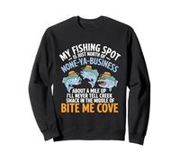 Drôle de pêche spot Bite Me Cove Pêche hilarante pêcheurs Sweatshirt