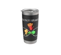 Drôle de Physique Professeur Électricité Expliquée Science Blague Gobelet isotherme en acier inoxydable double paroi