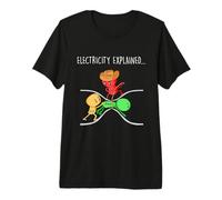 Drôle de Physique Professeur Électricité Expliquée Science Blague T-Shirt Haut de Gamme
