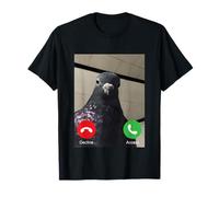 Drôle de Pigeon regardant Meme appelant Stupide Brainrot Absurde T-Shirt