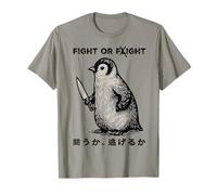 Drôle de pingouin combat ou vol Meme Pingouin avec couteau T-Shirt