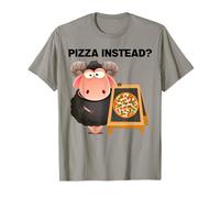 Drôle de Pizza Eid Al Adha Sheep Ram Stead? Funny Eid Mubarak T-Shirt