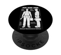 Drôle de Plombier Joke Action Figure Pipe Hero Plumbing Clé PopSockets PopGrip Adhésif