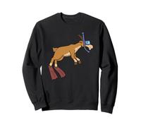 Drôle de plongée avec Tuba en Forme de chèvre - Motif Animal Mignon Sweatshirt